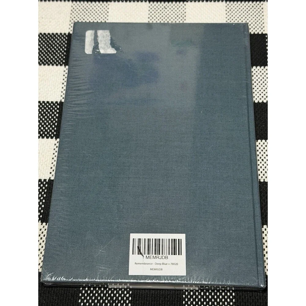 Promptly Journal A Remembrance Journal Dark Blue Faux Leather